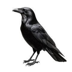Fototapeta premium raven bird illustration on white background