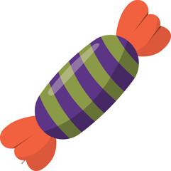 Spooky Candy Halloween with Cartoon Design. Vector Illustration.