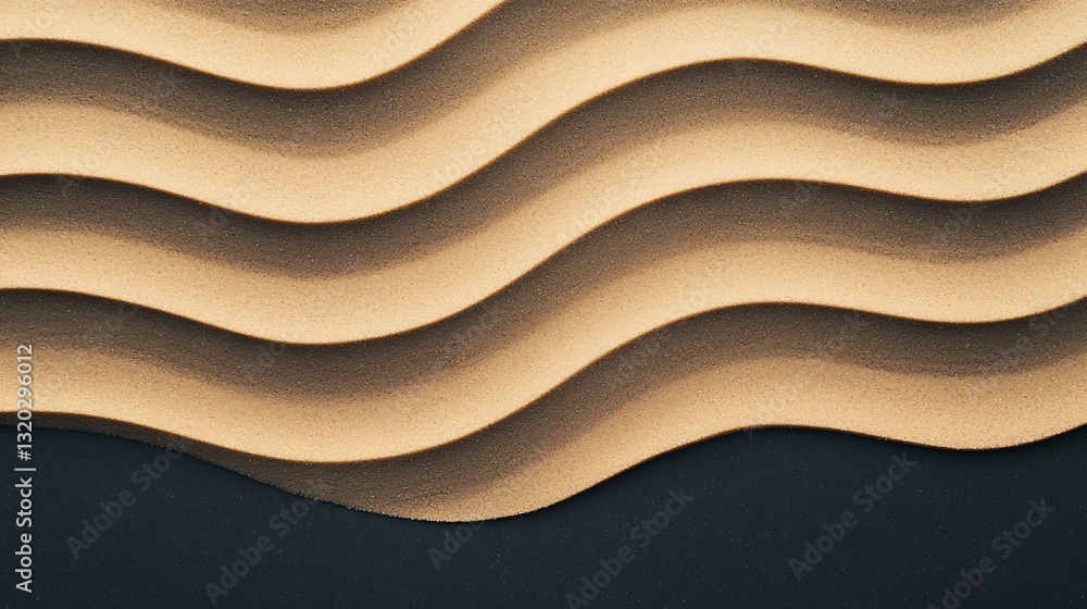 Aufkleber a textured, wavy surface in warm tones contrasts with a dark background, creating an artistic and dy