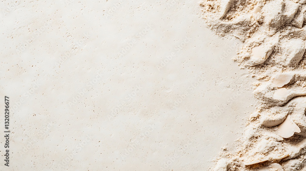 Poster a textured surface featuring a smooth area alongside a rough, sandy edge, creating a contrast betwee