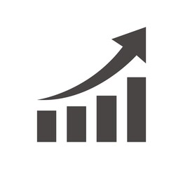 business graph with arrow