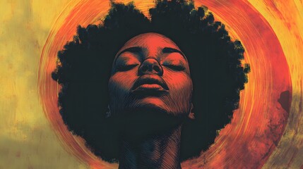 Inner Peace: A Digital Portrait of a Black Woman