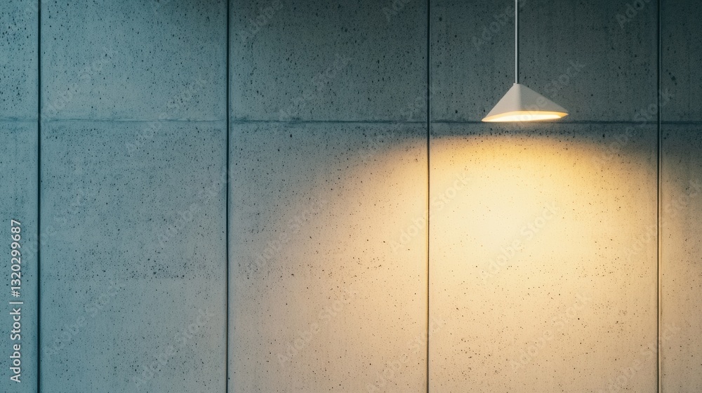 Poster minimalist work badge displayed against textured office wall under soft lighting for an elegant work