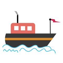 Obraz premium vector illustration of a boat