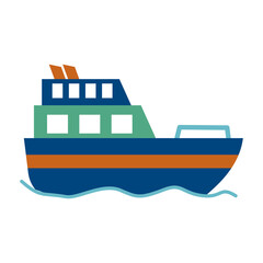 Obraz premium vector illustration of a ship