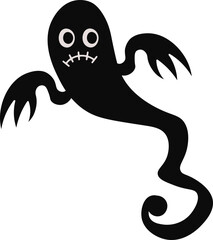 Halloween Monster Illustration with Flat Design. Spooky Creature. Vector Character.