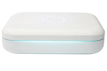 White UV sterilizing box isolated with transparent background