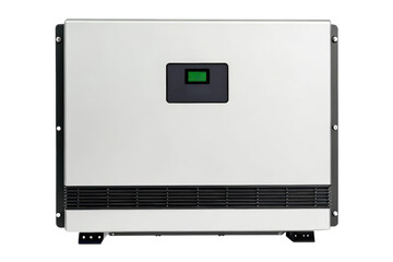 Fototapeta premium Efficient solar inverter with LCD screen for energy systems isolated with transparent background