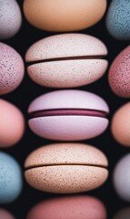 Obraz premium macarons, close up, copy space, free space, background, selective focus.