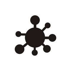 logo design vector abstract illustration template modern symbol simple logo icon mushroom virus