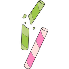 The illustration of a wafer roll