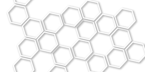 Abstract white 3d technology hexagon texture background. Futuristic 3d technology hexagon background. Used for cover design, book design, website background, advertising. Vector illustration.  