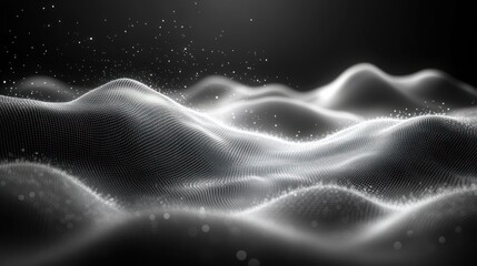 Obraz premium Artificial Intelligence Big Data Visualization Abstract Technology Connection Landscape