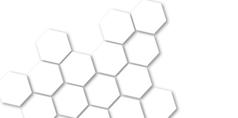 Abstract white 3d technology hexagon texture background. Futuristic 3d technology hexagon background. Used for cover design, book design, website background, advertising. Vector illustration.  