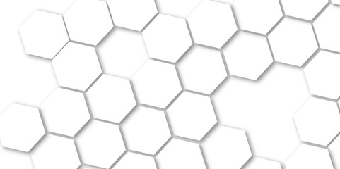 Abstract white 3d technology hexagon texture background. Futuristic 3d technology hexagon background. Used for cover design, book design, website background, advertising. Vector illustration.  