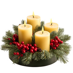 Christmas Candle Centerpiece transparent background