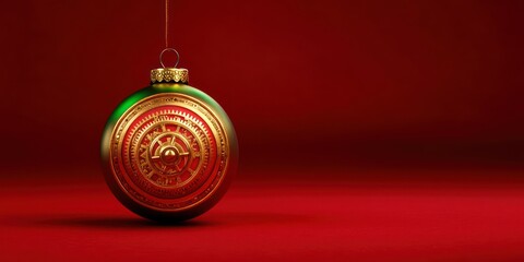 Steampunk Cogwheel Christmas Ornament Design for Industrial Theme Celebration