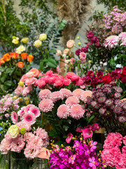 Floral Arrangement with Pink and Purple Flowers
