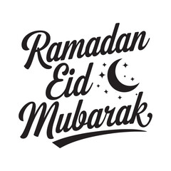 Obraz premium Ramadan Eid Mubarak greeting design for print.