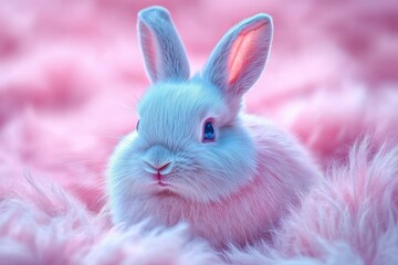 Playful Bunny Ears on Colorful Easter Eggs for Holiday Decoration