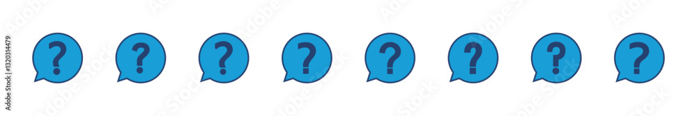 Poster question icon set. question mark icon vector.