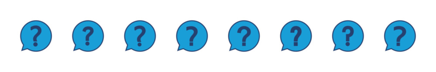 Question icon set. question mark icon vector.