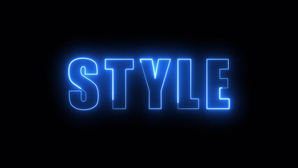 Neon glowing style text effect, editable neon light text style isolated on black background.