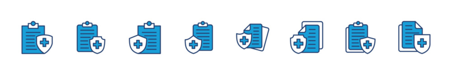 Medical insurance icon set. health insurance icon