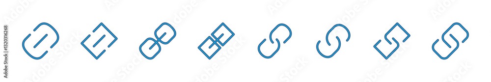Poster link icon set. hyperlink chain symbol.