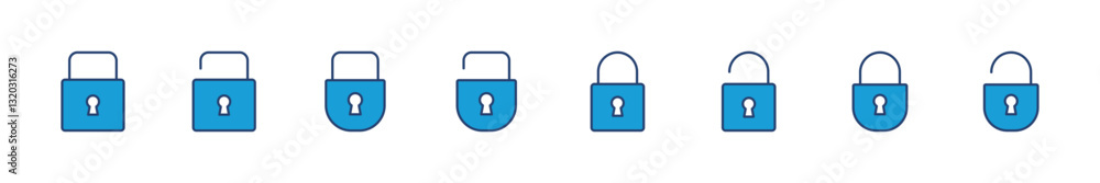 Poster lock icon set. padlock icon vector. encryption icon. security symbol