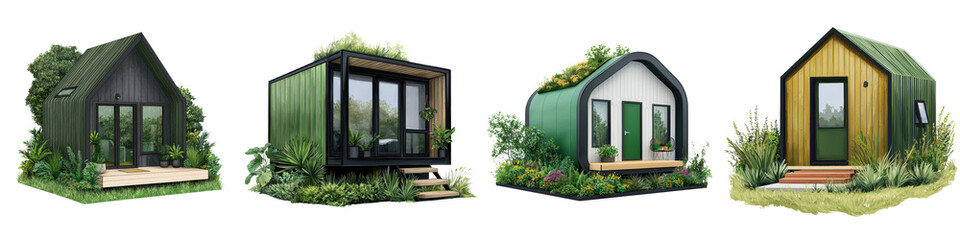 Innovative Eco Friendly Wooden Cabins Nestled in Natural Landscapes Showcasing Sustainable and Minimalist Architectural Designs for Peaceful Outdoor Living