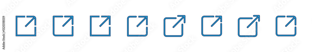 Poster external link icon set. link icon vector. hyperlink symbol