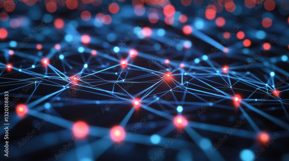 Poster ai-driven computing visualization with neural networks and deep learning nodes.