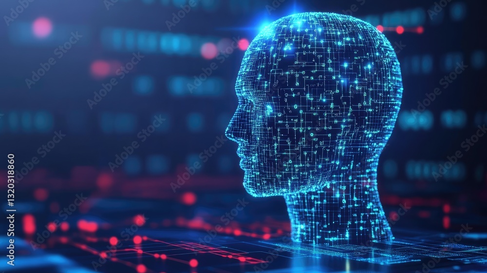 Poster ai-driven computing visualization with neural networks and deep learning nodes.