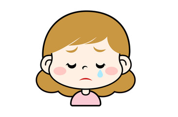 涙を流す表情の女の子