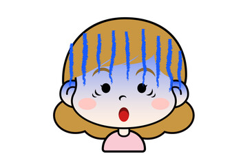 青ざめた表情の女の子