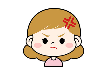 怒った表情の女の子