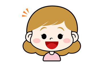 嬉しい表情の女の子