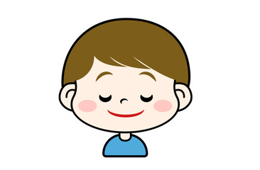 祈る表情の男の子