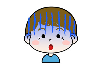 青ざめた表情の男の子