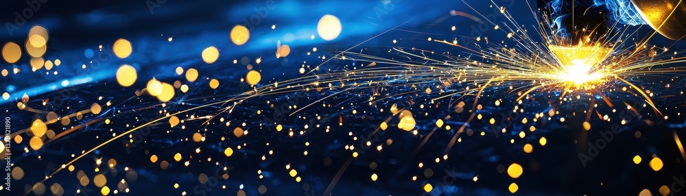 Poster a vibrant image showcasing sparkling lights and dynamic bursts, creating an energetic and visually s