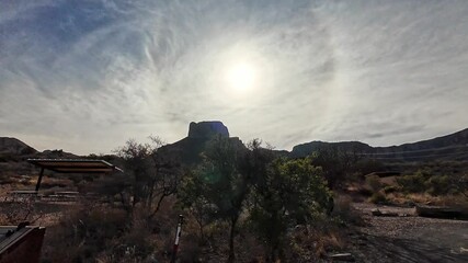 A scenic drive through the Chisos Basin of Big Bend National Park in the Chihuahuan desert of west Texas.
