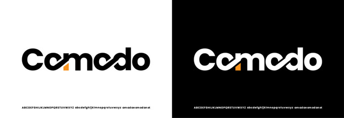 Comodo Modern Bold Font. Sans Serif Font. Regular Italic Uppercase Lowercase Typography urban style alphabet fonts for fashion, sport, technology, digital, movie, logo design, vector illustration
