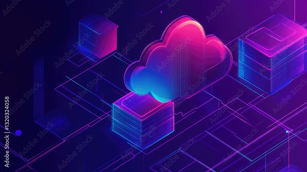 Poster cloud server and data storage arrays with ai-powered computing capabilities.