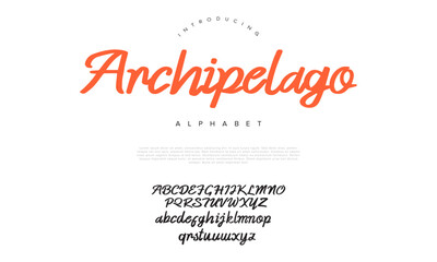 Archipelago Handwritten font Calligraphy Logotype Script Brush Font Type Font lettering handwritten