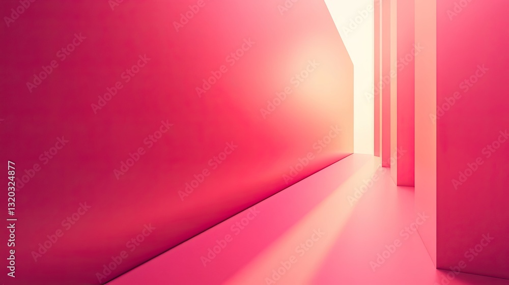 Aufkleber abstract pink gradient background with artistic light reflections and shadow depth for creative desi