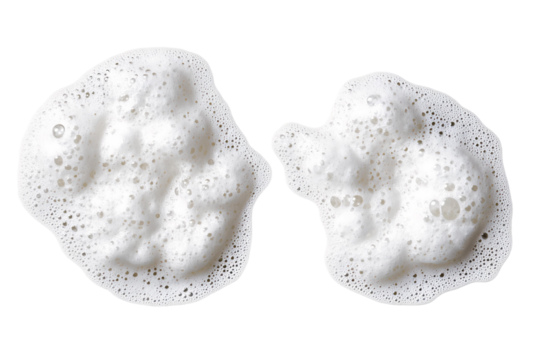 white foam bubbles texture on white background