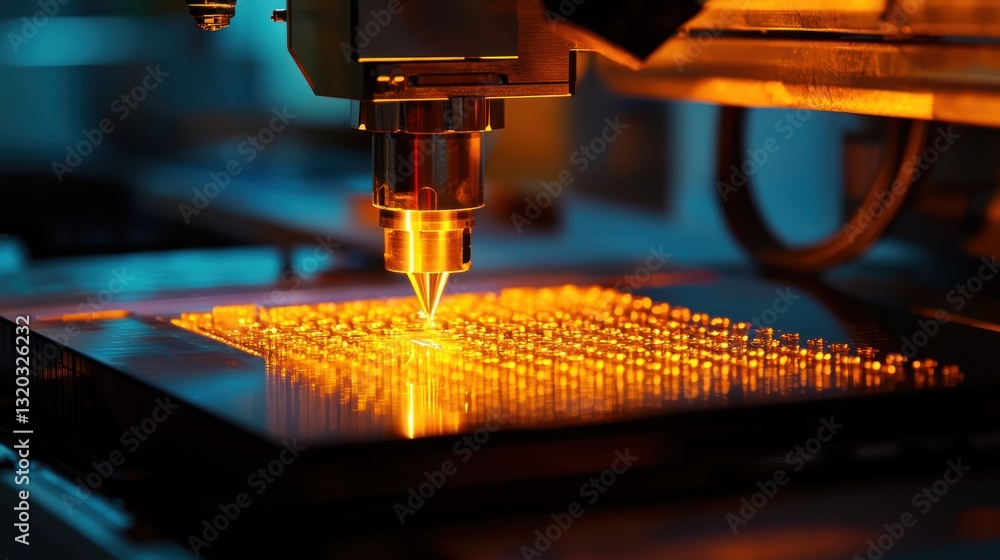 Poster automated precision soldering of electronic components on a circuit board.