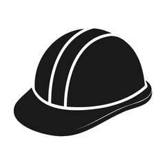Isolated black and white baseball caps, a vector headwear illustration