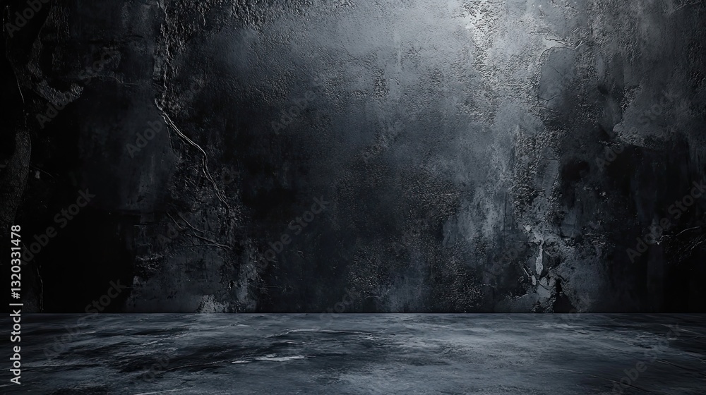Poster dark gray textured background with moody lighting and shadow depth for dramatic product display